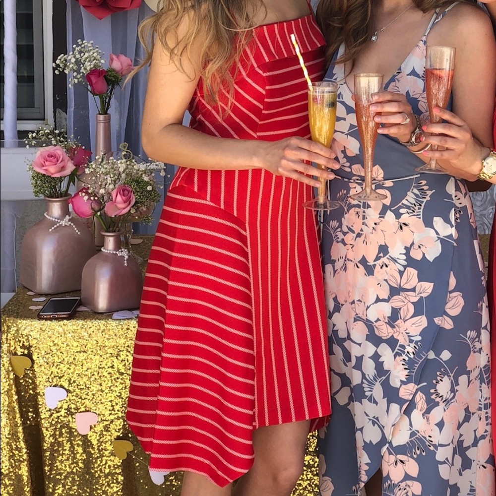 Banana republic red midi dress